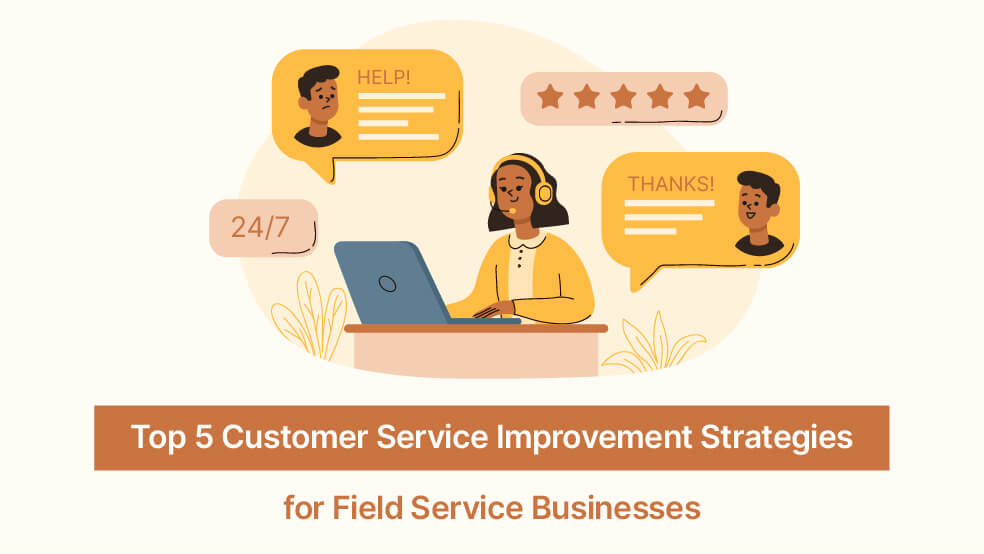 Customer service representative with headset helping clients via laptop with chat messages showing 24/7 support
