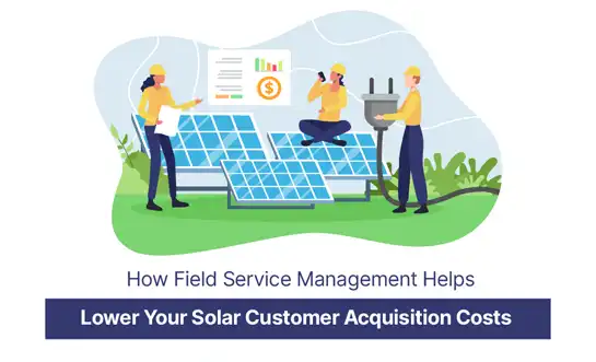 Solar technicians installing panels while reviewing financial reports and connecting equipment on-site