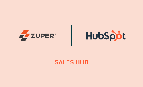 Zuper and HubSpot Sales Hub integration partnership logos