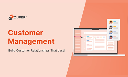 Zuper customer management dashboard showing customer profiles, service history, and appointment details