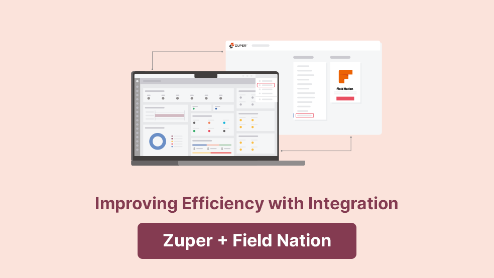 Zuper dashboard syncing work orders with Field Nation for streamlined contractor dispatch and job management