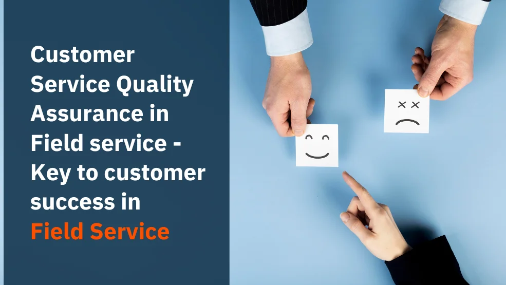 Hands choosing between happy and sad face cards representing customer satisfaction feedback
