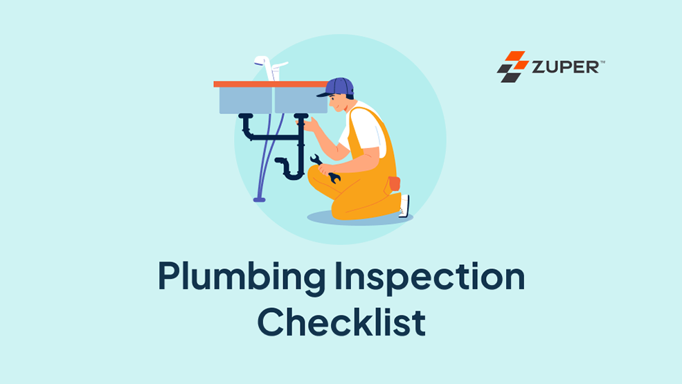 Plumber kneeling to inspect sink drain pipes with wrench in hand
