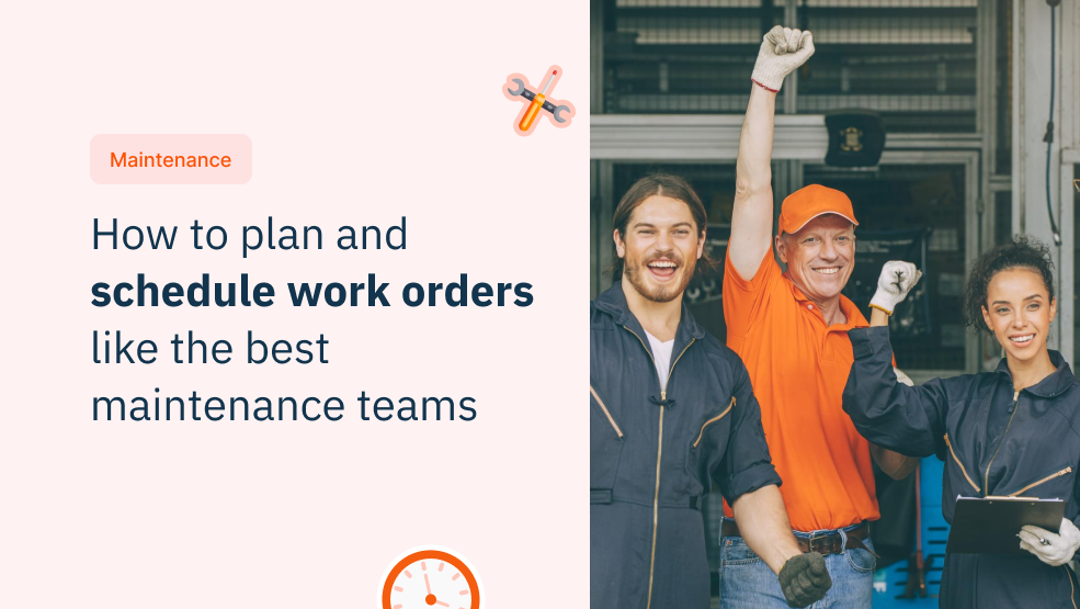 Maintenance team of three technicians celebrating success in a workshop environment
