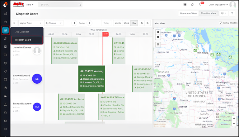 Optimize Routes no the Fly With Customizable Dispatch Board | Zuper Blog