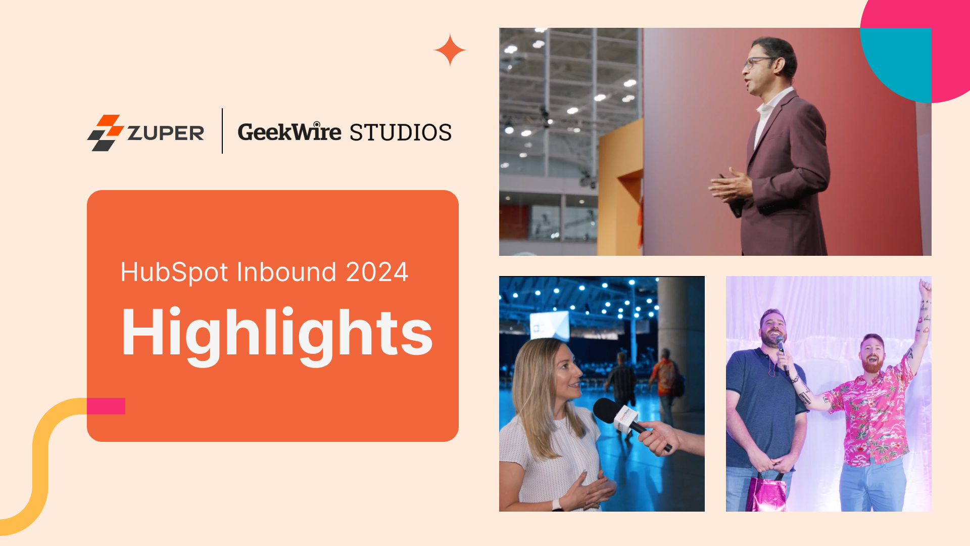 Zuper and GeekWire Studios present HubSpot Inbound 2024 event highlights with speakers and attendee interviews