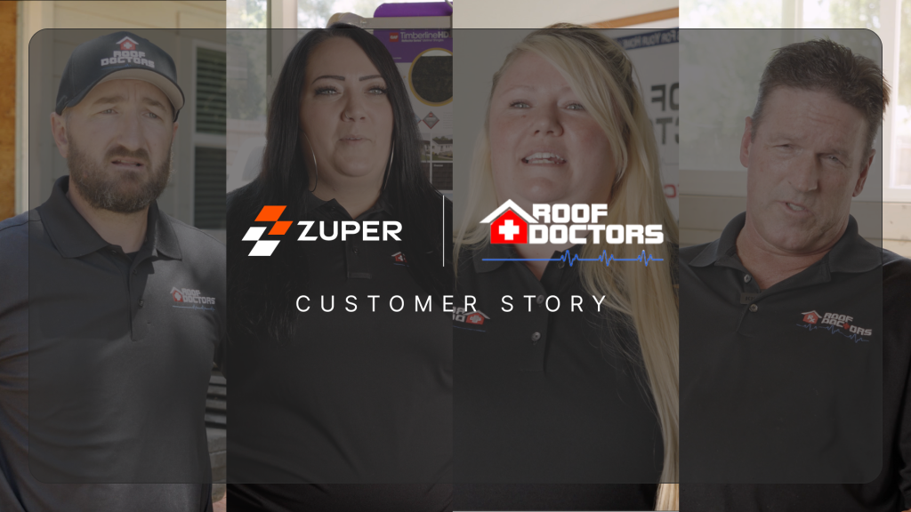 Roof Doctors team members featured in Zuper customer story video testimonial