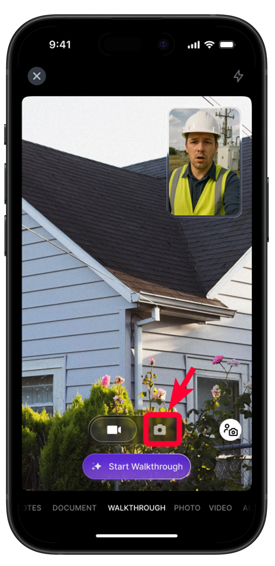 Zuper AI Walkthrough Note that captures walkthrough notes from photos